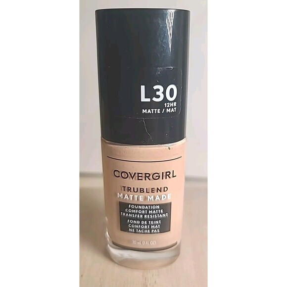NEW Covergirl TruBlend Matte Made Foundation #L30 Golden Ivory 1 FL.OZ. - Picture 1 of 4